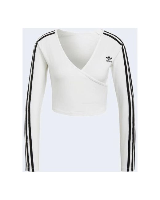 Adidas White Long Sleeve Tops