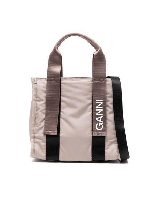 Ganni Brown Tote Bags