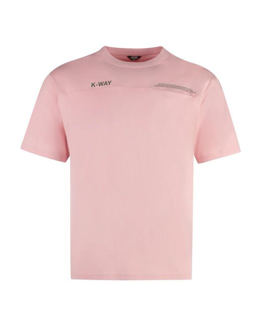 K-Way Pink T-Shirts for men