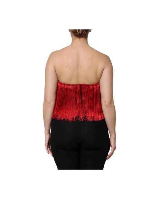 Dolce & Gabbana Red Sleeveless Tops