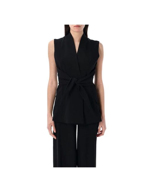 Rick Owens Black Sleeveless Tops