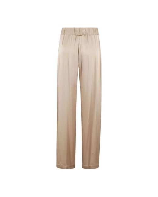 Semicouture Wide Trousers in het Natural