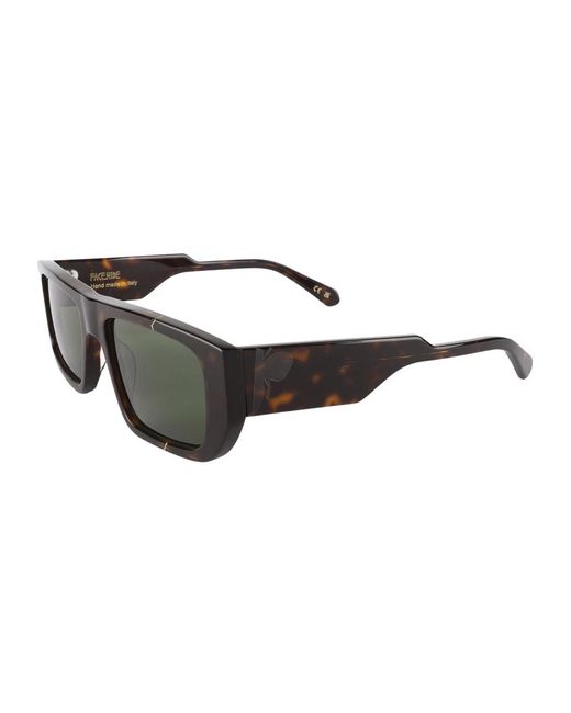 Facehide Accessoires ,Bruin ,Kintsugi Patroon Zonnebril Met Logo in het Black voor heren
