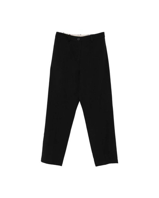 Alysi Black Straight Trousers