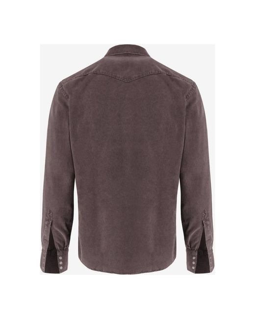 Alessandro Gherardi Brown Denim Shirts for men