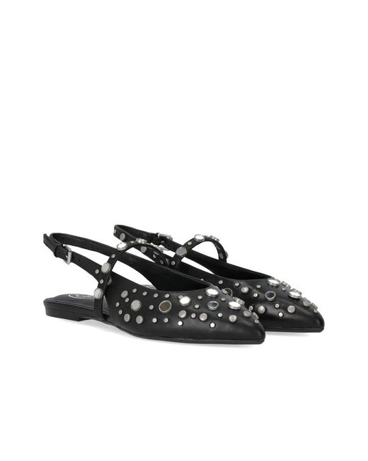 Ash Black Brenda Slingback Ballet Flat Shoe