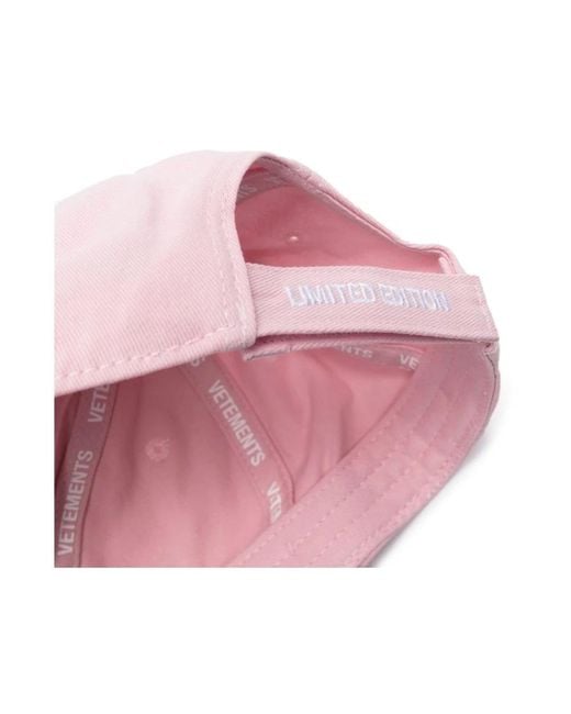 Vetements Pink Caps for men