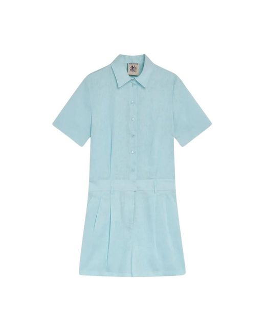 Semicouture Blue Playsuits