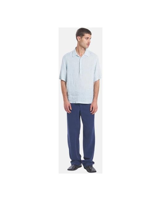 Barena Blue Short Sleeve Shirts for men