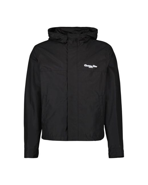 Dior Jassen ,Zwart ,Katoen Stijlvolle Windbreaker Jas in het Black voor heren