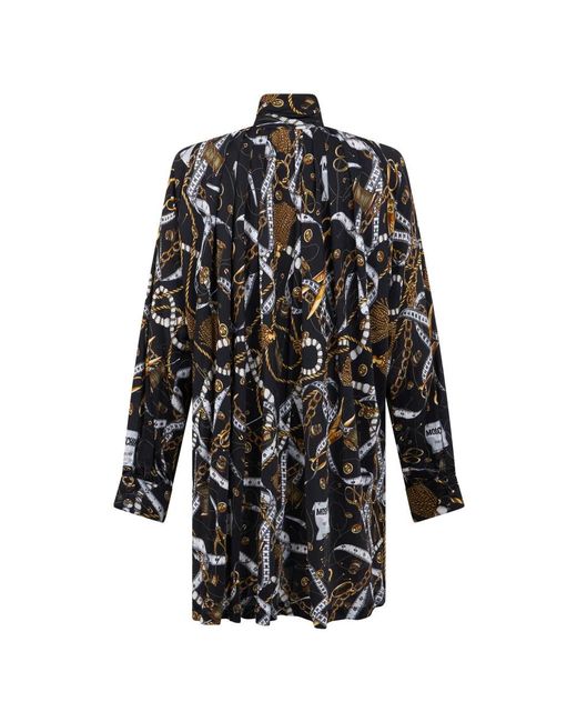 Moschino Gedrukte Overhemdjurk in het Black