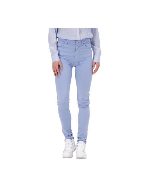 Simplee Jeans ,Paars ,Denim Stretch Skinny Jeans in het Blue