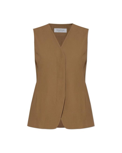 Max Mara Brown Waistcoats