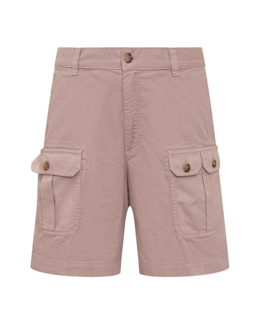 Bermuda shorts con tasche e chiusura di Seafarer in Purple da Uomo