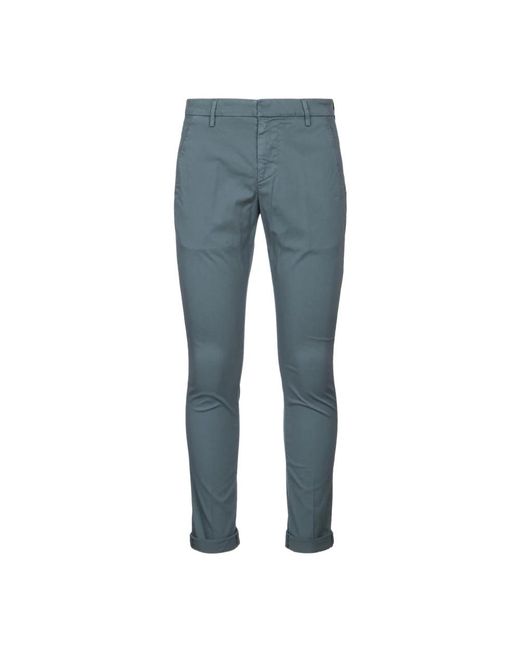 Dondup Broeken ,Grijs ,Leer Pantalone Gaubert in het Blue voor heren