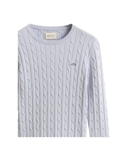 Gant Blue Round-Neck Knitwear