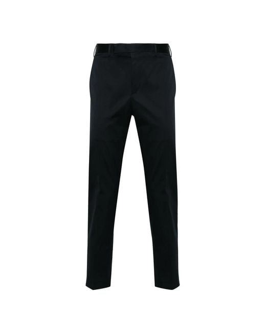 PT Torino Black Straight Trousers for men