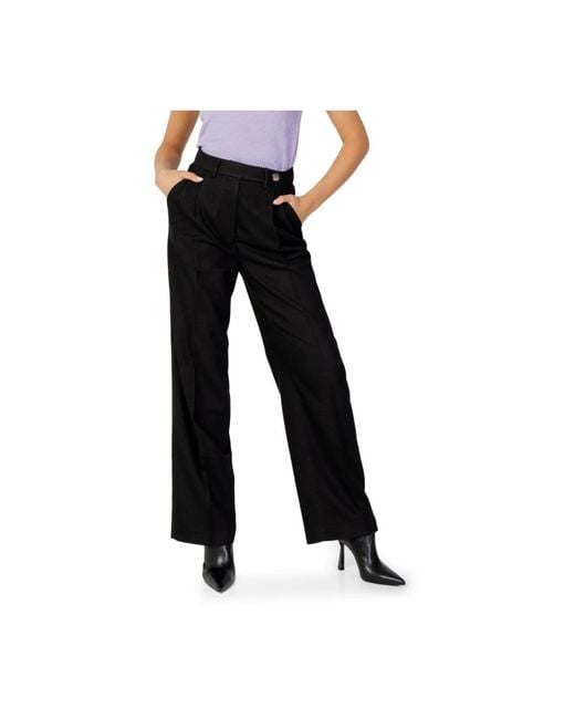 Wide Trousers ONLY en coloris Black