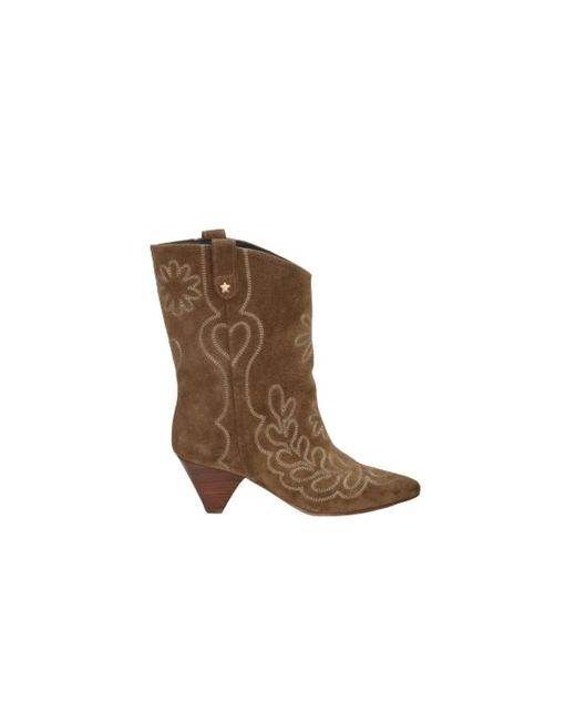FABIENNE CHAPOT Brown Cowboy & Biker Boots