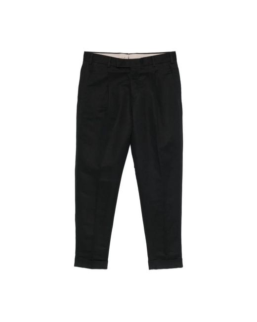 PT Torino Black Slim-Fit Trousers for men