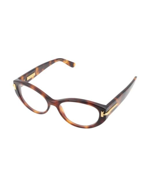 Tom Ford Icon Block Oval Optical in het Brown