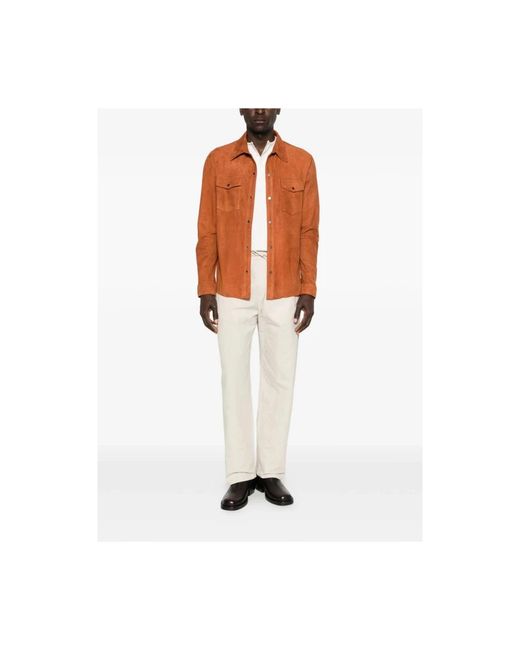 Salvatore Santoro Orange Casual Shirts for men