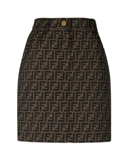 Fendi Gray Short Skirts