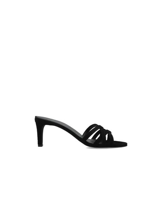 Furla Black Heeled Mules