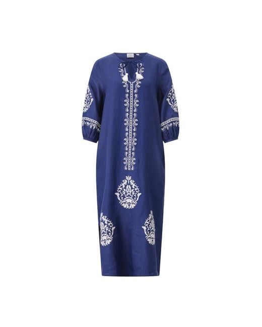 Emily Van Den Bergh Midi Dresses in het Blue