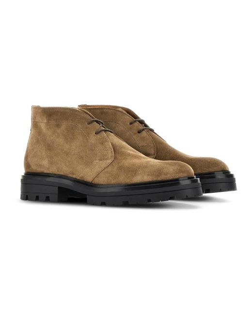 Hogan Brown Lace-Up Boots for men