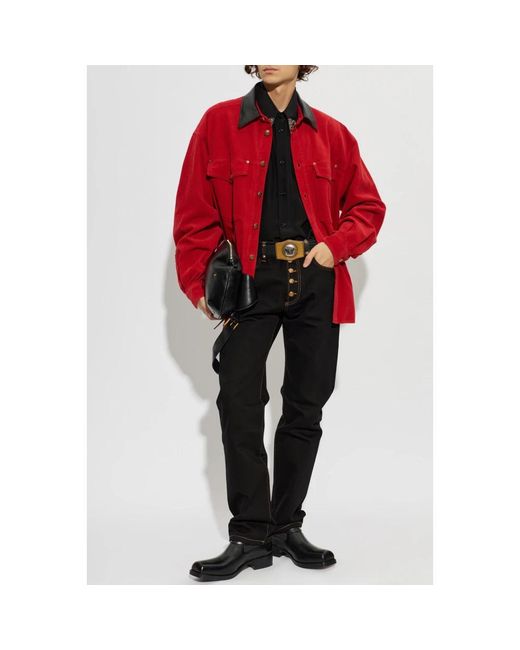Straight Jeans Versace de hombre de color Black
