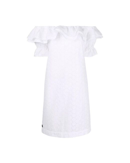 Philipp Plein White Short Dresses