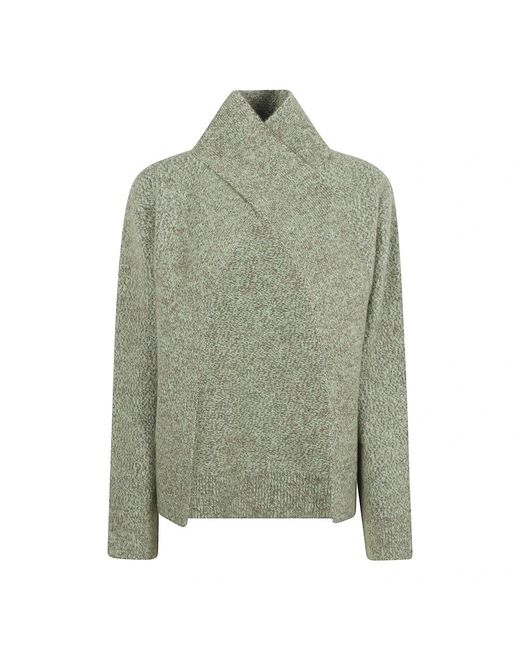 Ganni Green Open-Back-Pullover