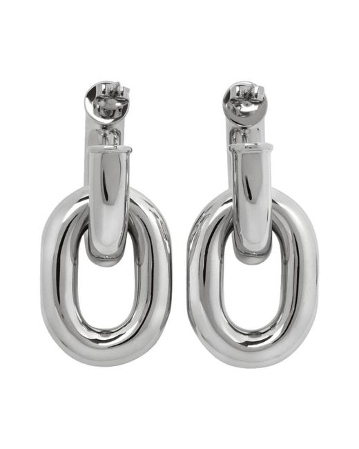 Rabanne Metallic Chunky Link Creolen