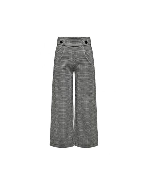 Jacqueline De Yong Gray Wide Trousers