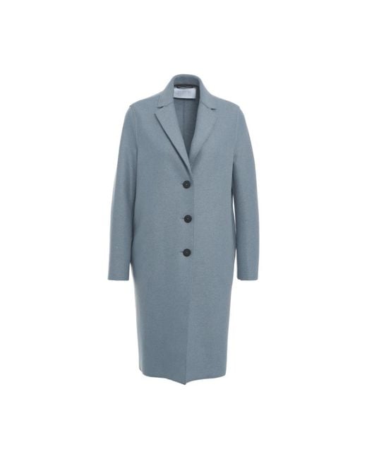 Harris Wharf London Single-Breasted Coats in het Blue