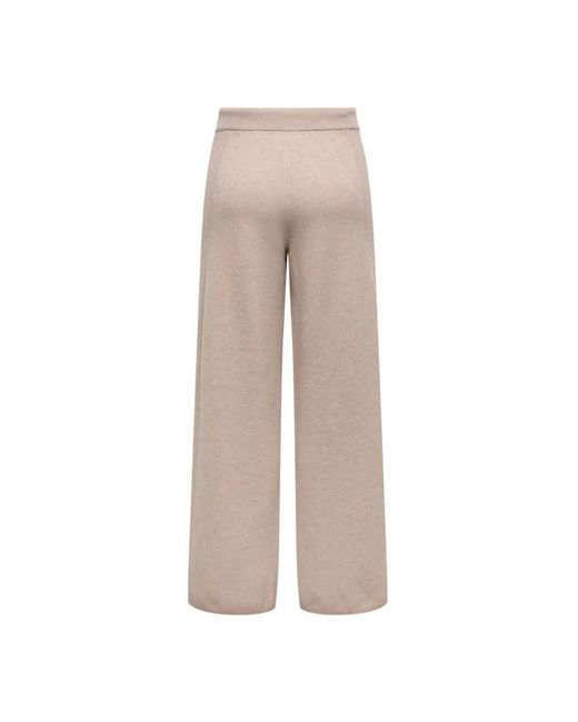 ONLY Gigi Wide Pant in het Natural