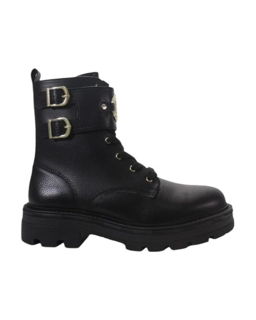 Liu Jo Black Lace-Up Boots