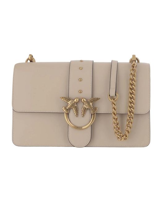 Pinko Natural Shoulder Bags
