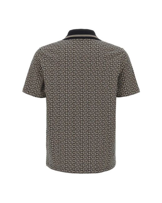 Balmain Gray Polo Shirts for men