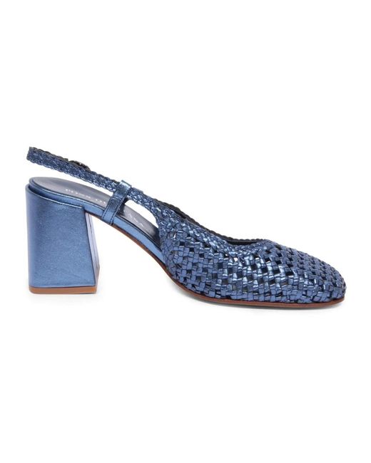 Pons Quintana Blue Metallische Slingback-Schuhe Osaka Modell
