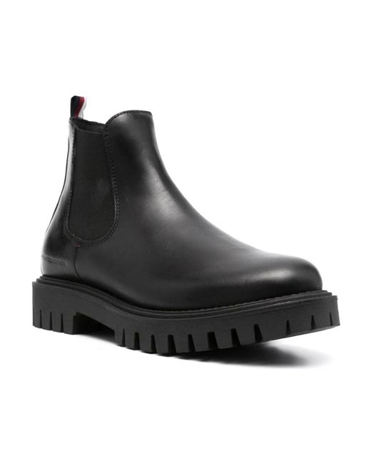 Tommy Hilfiger Black Chelsea Boots for men