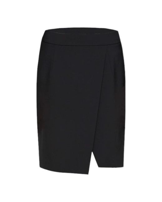 Dondup Korte Broeken ,Zwart ,Wol Asymmetrische Rok in het Black