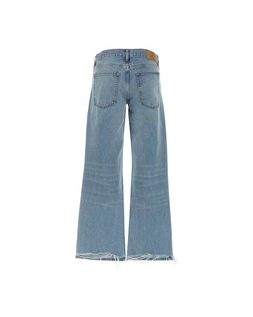 FRAME Blue Wide Jeans