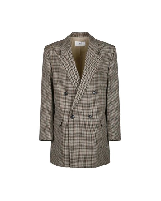 Coats > double-breasted coats AMI en coloris Brown