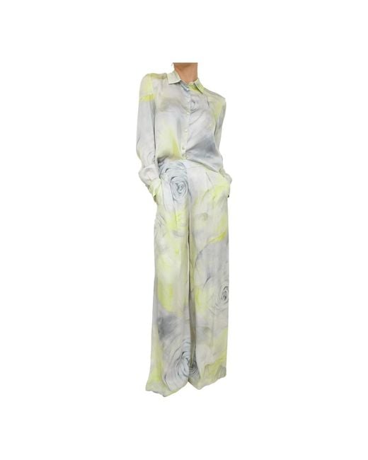 Blugirl Blumarine Green Wide Trousers
