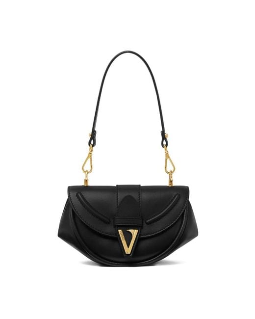 Versace Zwarte En Gouden Schoudertas in het Black