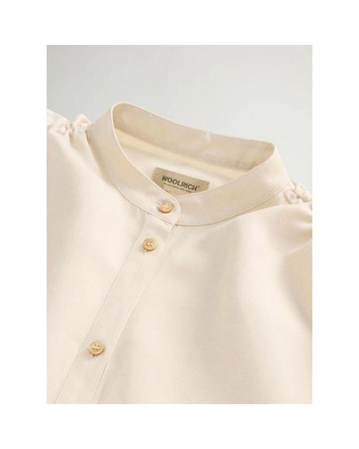 Woolrich Natural Viskose Hemden