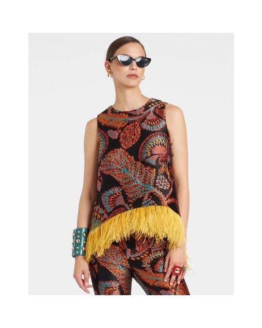 LaDoubleJ Sleeveless Tops in het Brown