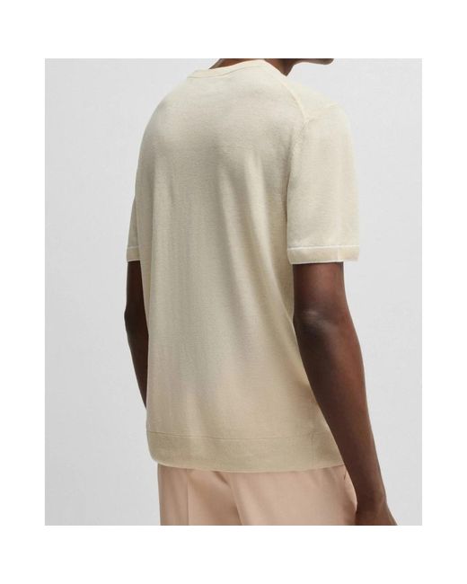 HUGO Natural Round-Neck Knitwear for men